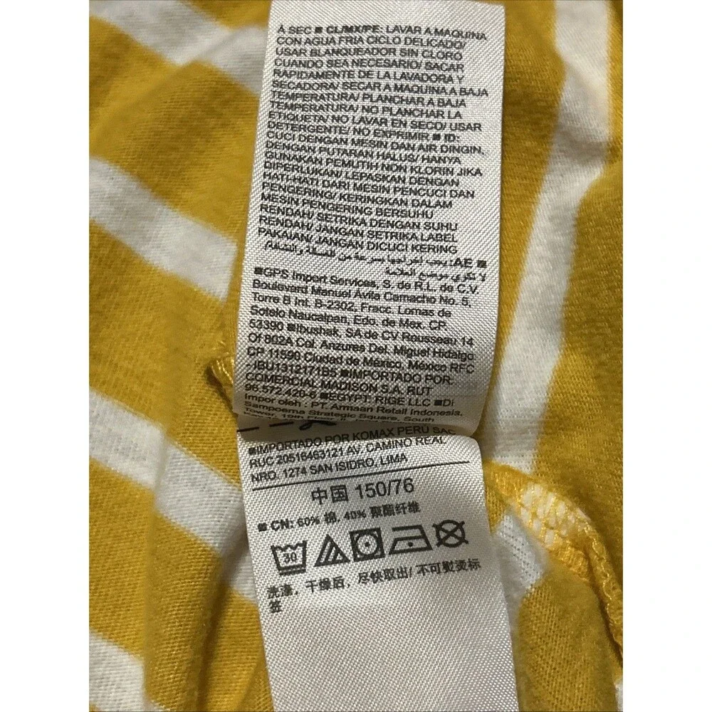 Old Navy Yellow Striped Racer Back Tank Top Girls Size XL